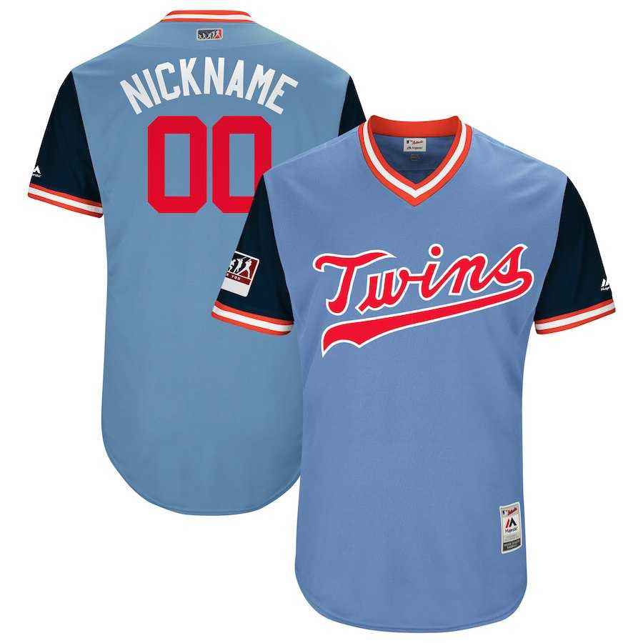 Customized Men's Twins Light Blue 2018 Players Weekend Stitched Jersey,We sell and wholesale Customized Men's Twins Light Blue 2018 Players Weekend Stitched Jersey on line form chian!